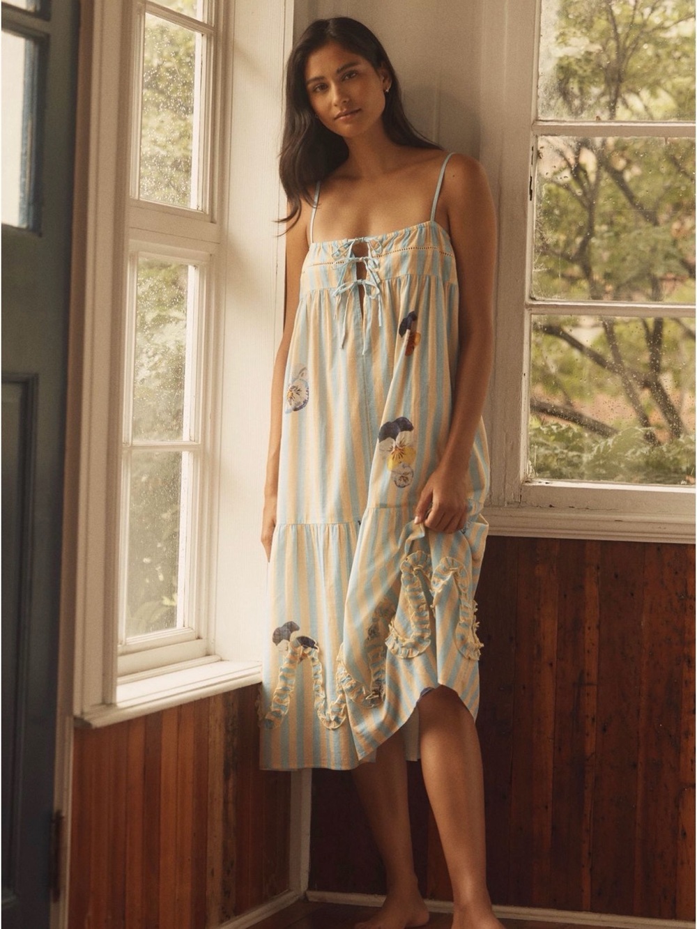 Nay Bellamy X LyreBird MIDI Nap Dress